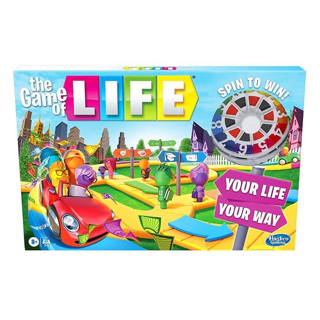 Hasbro Gaming The Game of Life Game, Family Board Game for 2-4 Players, Indoor Game for Kids Ages 8 and Up, Pegs Come in 6 Colors