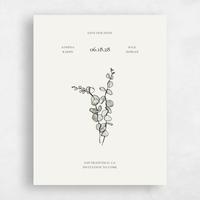 Beige Wedding Save the Date - Livonia Stamp