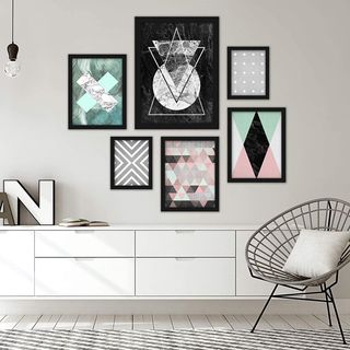 6-Piece Modern Geometric Abstract Art Set
