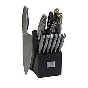 Emeril 15-Piece Hollow Handle Stainless Steel Knife Block Set