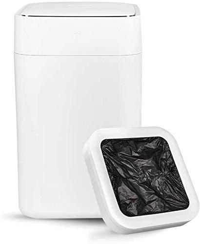 (2021 New Version)TOWNEW T1S White Smart Trash Can for Home and Office, Longer Lasting Battery,Self Sealing and Self Replacing Just in One Touch x1 Refill Ring Included (up to 25 Bags)
