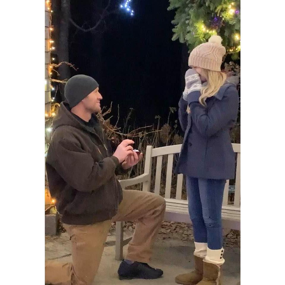 The moment he asked, she gasped then said YES!