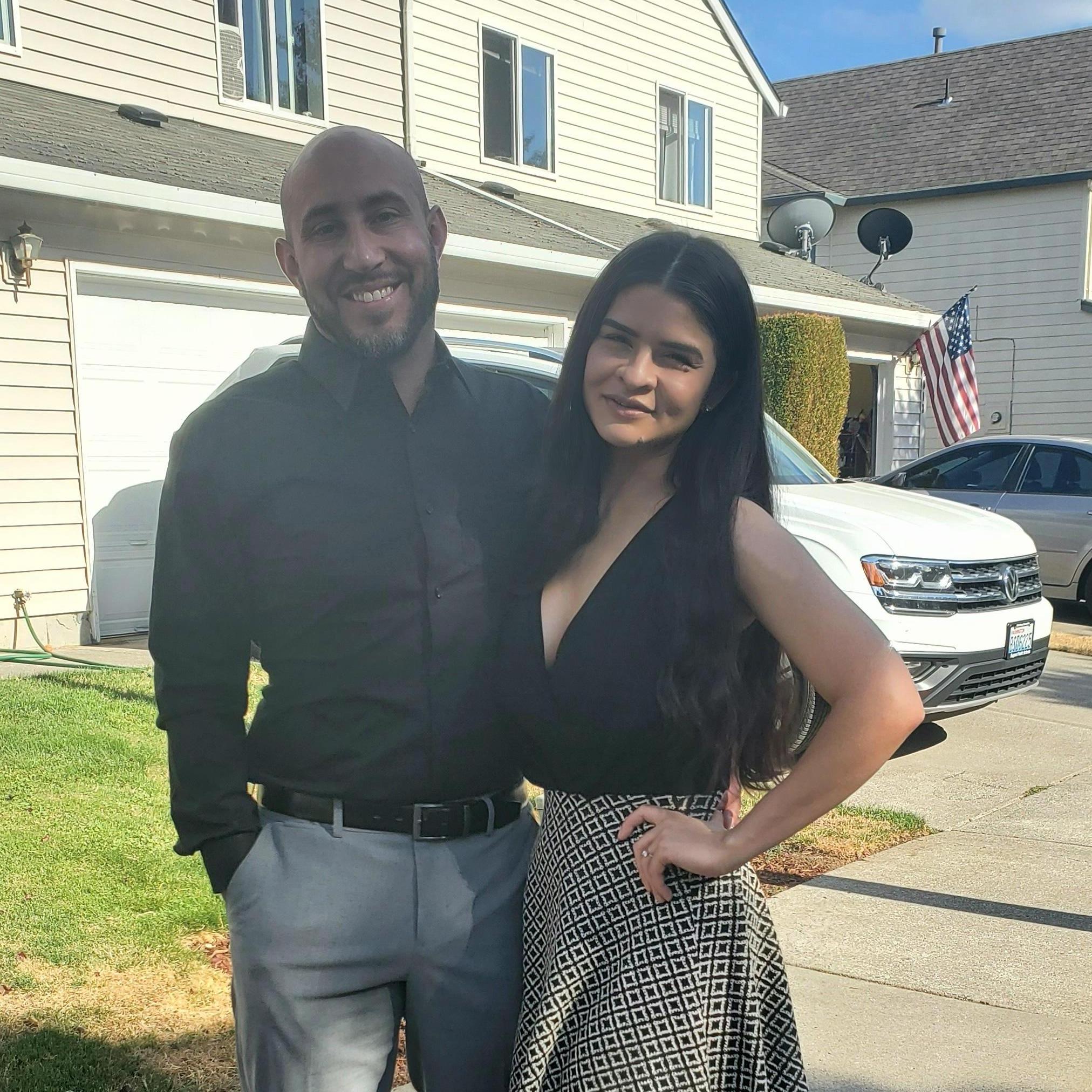 kids snapping a photo of us before we go to date night!