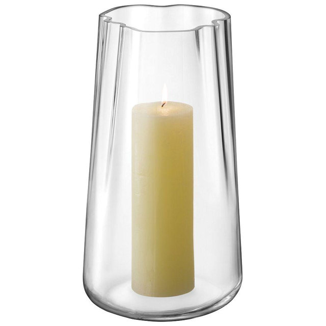 Lagoon Glass Vase, Clear, 13.8in