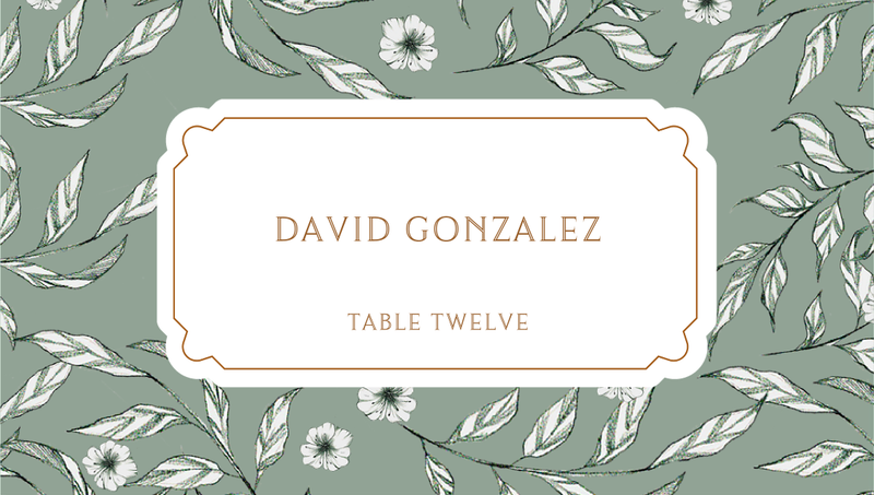 Brenton | Sage | Zola Wedding Place Cards