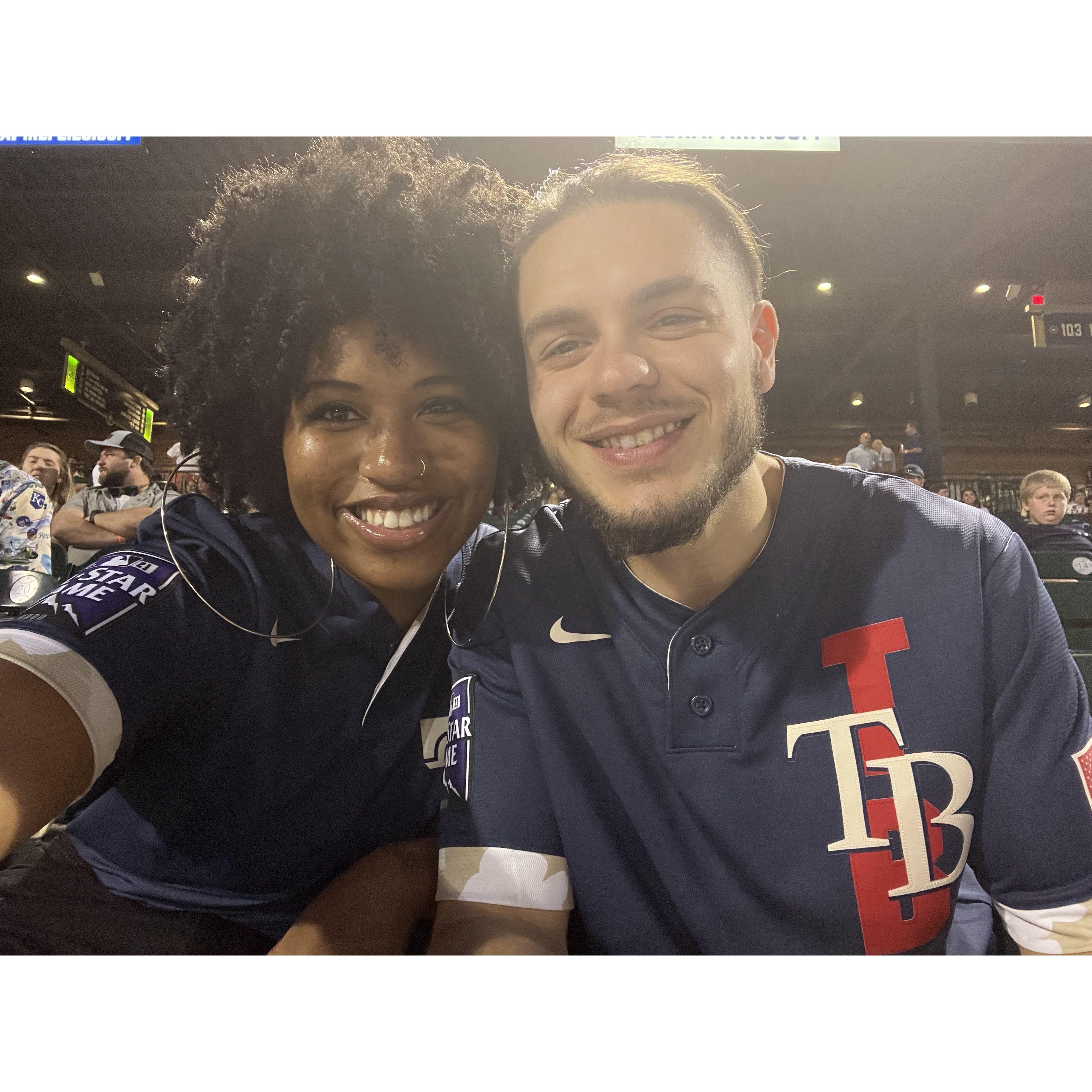 Date night! Took Joy to her first professional baseball game.
