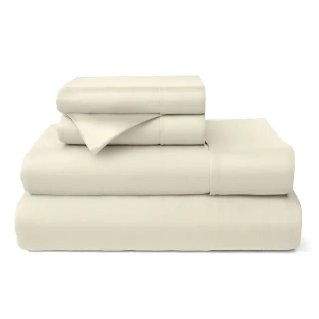 Cosy House Collection 100% Rayon Derived from Bamboo Bed Sheets Set - Cream, Queen