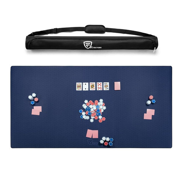 Feltectors Board Game Mat 36 x 72 in, Table Cover for Mahjong, Poker, Playing Cards, Tile Games, Dominoes, and RPG - Neoprene Gaming Playmat (Blue, 36 x 72 in. (3 x 6 ft.))