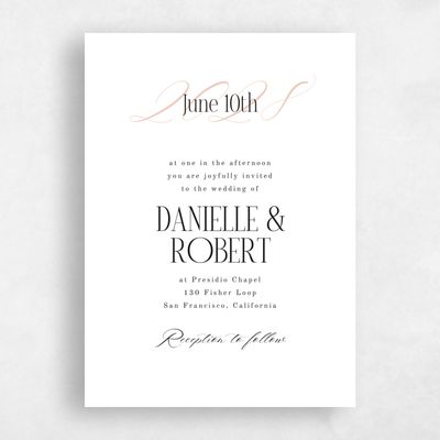 White Wedding Invitation - Palenque Portrait