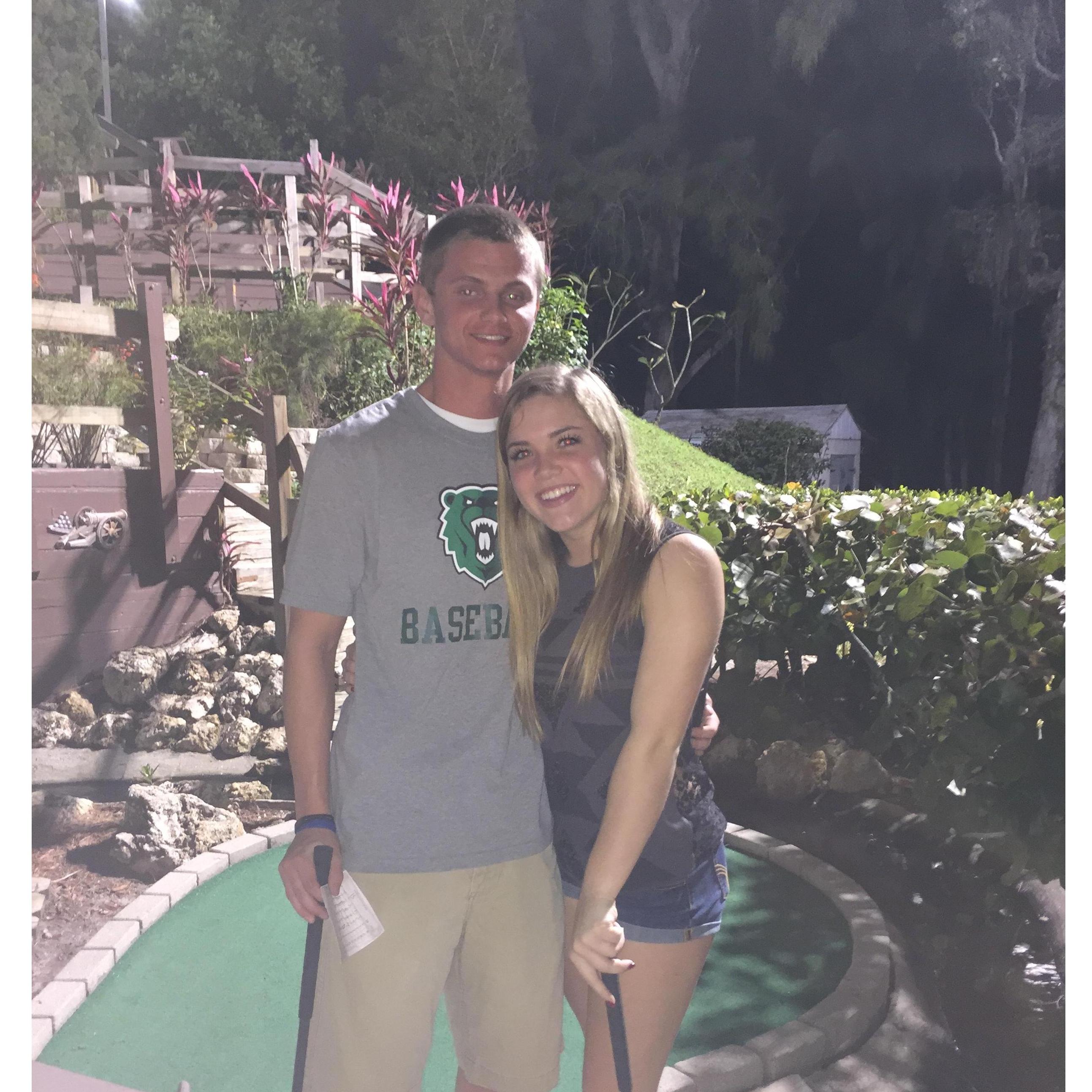 Shortly after they made it official, Connor and Kaley met up in Florida during our winter break for a fun date