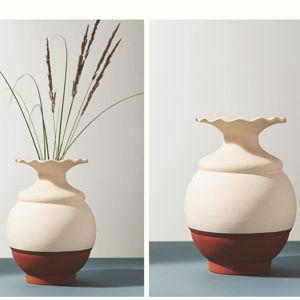 Petal Rim Colorblock Vase, Medium