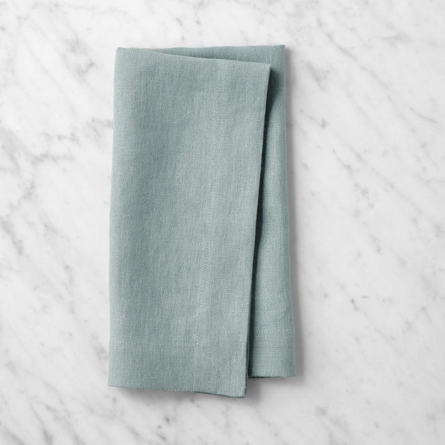 Signature Linen Napkins, Set of 8, Slate Blue