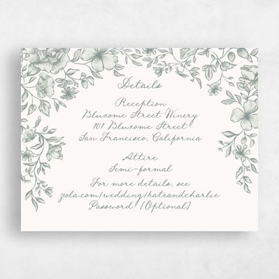 Deep Sage, Green Wedding Enclosure - Sogno Script