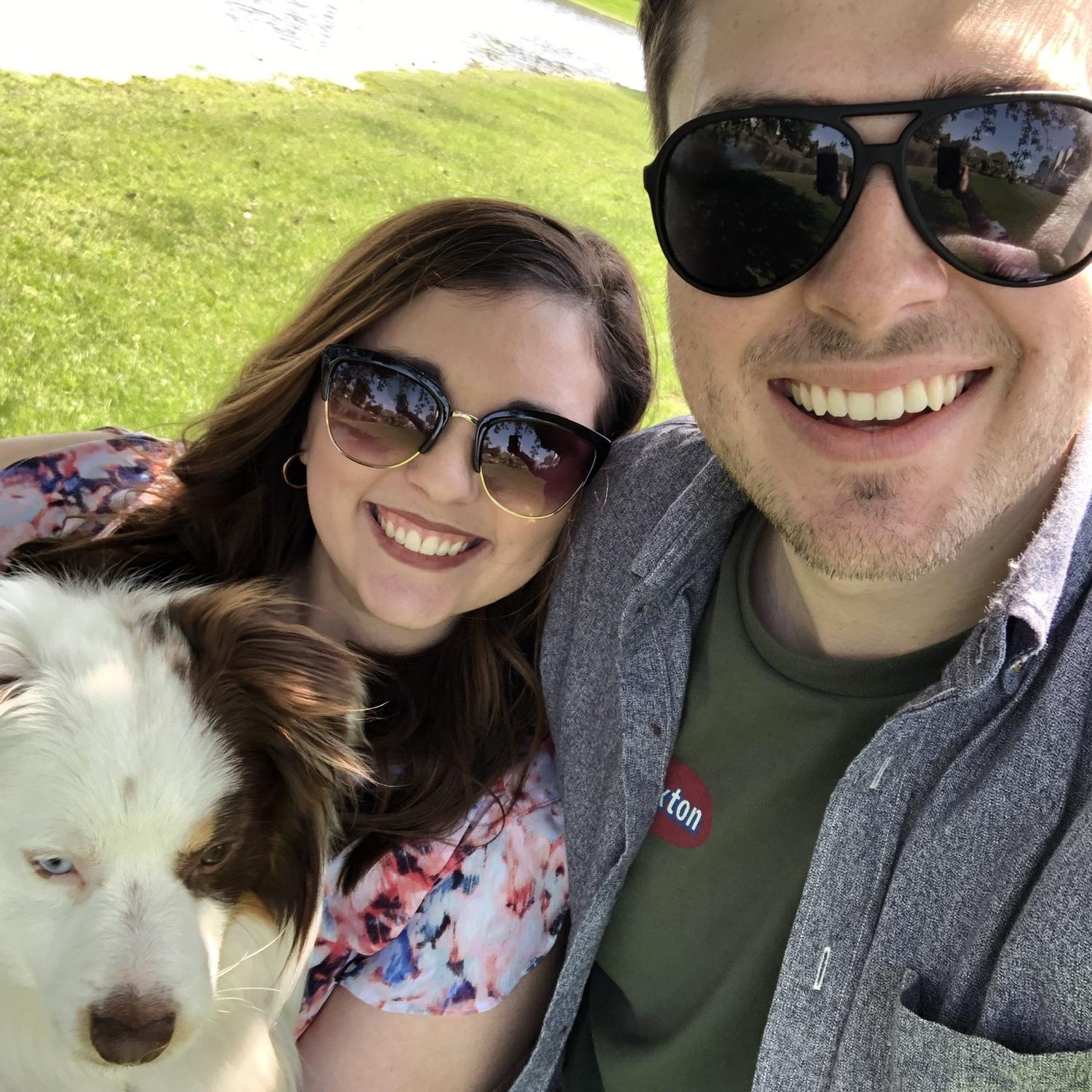 Fun fact:  Eric's pick up line on Hinge to Baylee was "A cute dog and a pretty girl?  What's the catch?"   That cute dog was Ollie!