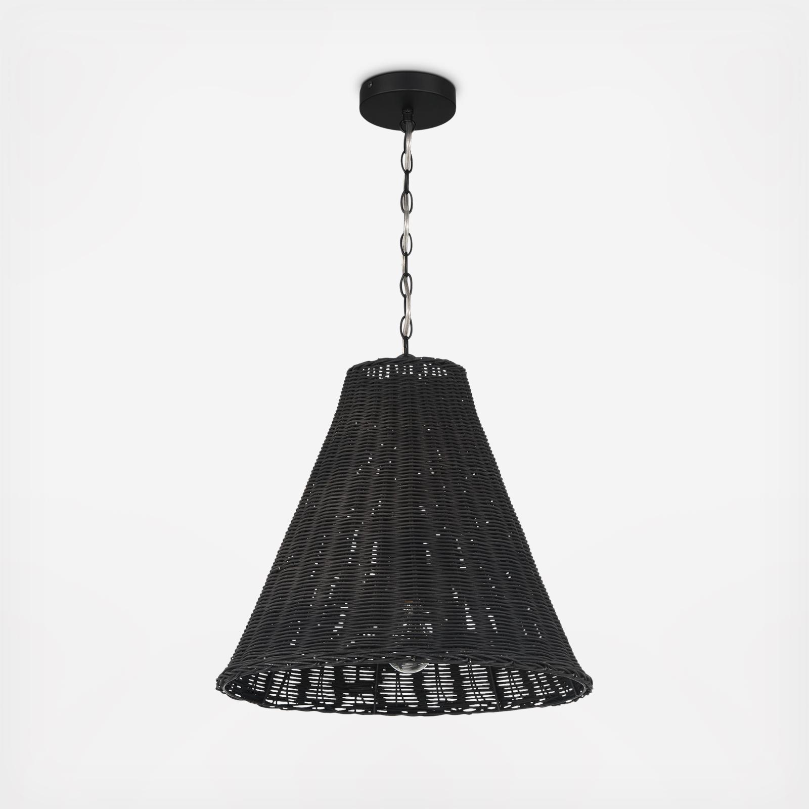 Storied Home, Rattan Taper Pendant Light - Zola
