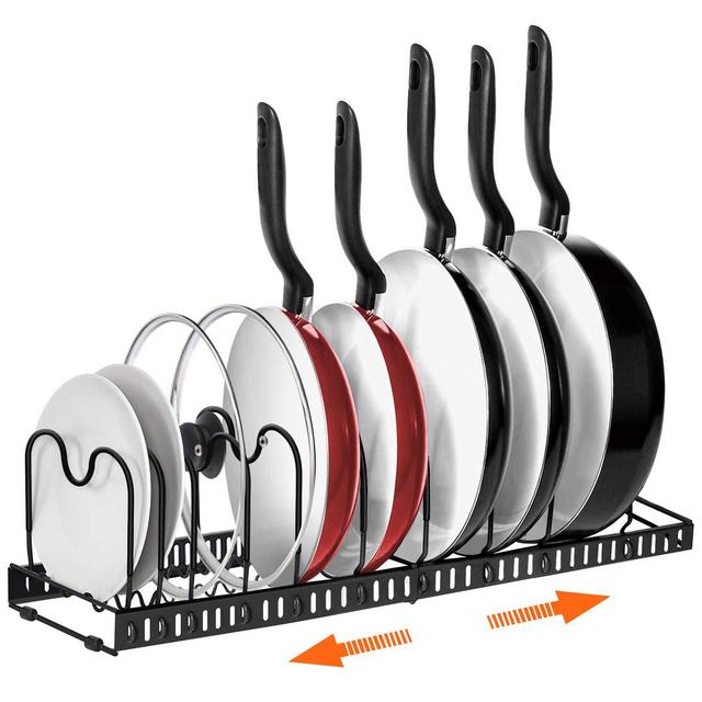 Expandable Pot and Pan Organizer Rack