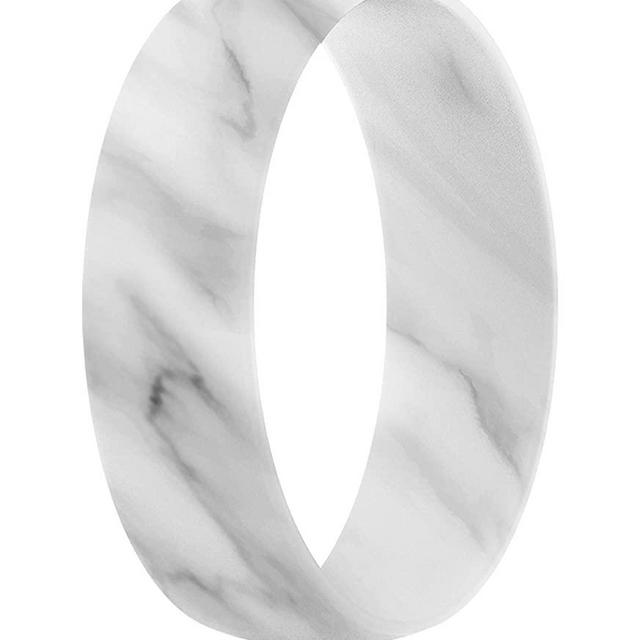 ThunderFit Silicone Wedding Ring for Men & Women - 4 Rings / 1 Ring Rubber Engagement Bands 6mm Wide - 1.65mm Thick