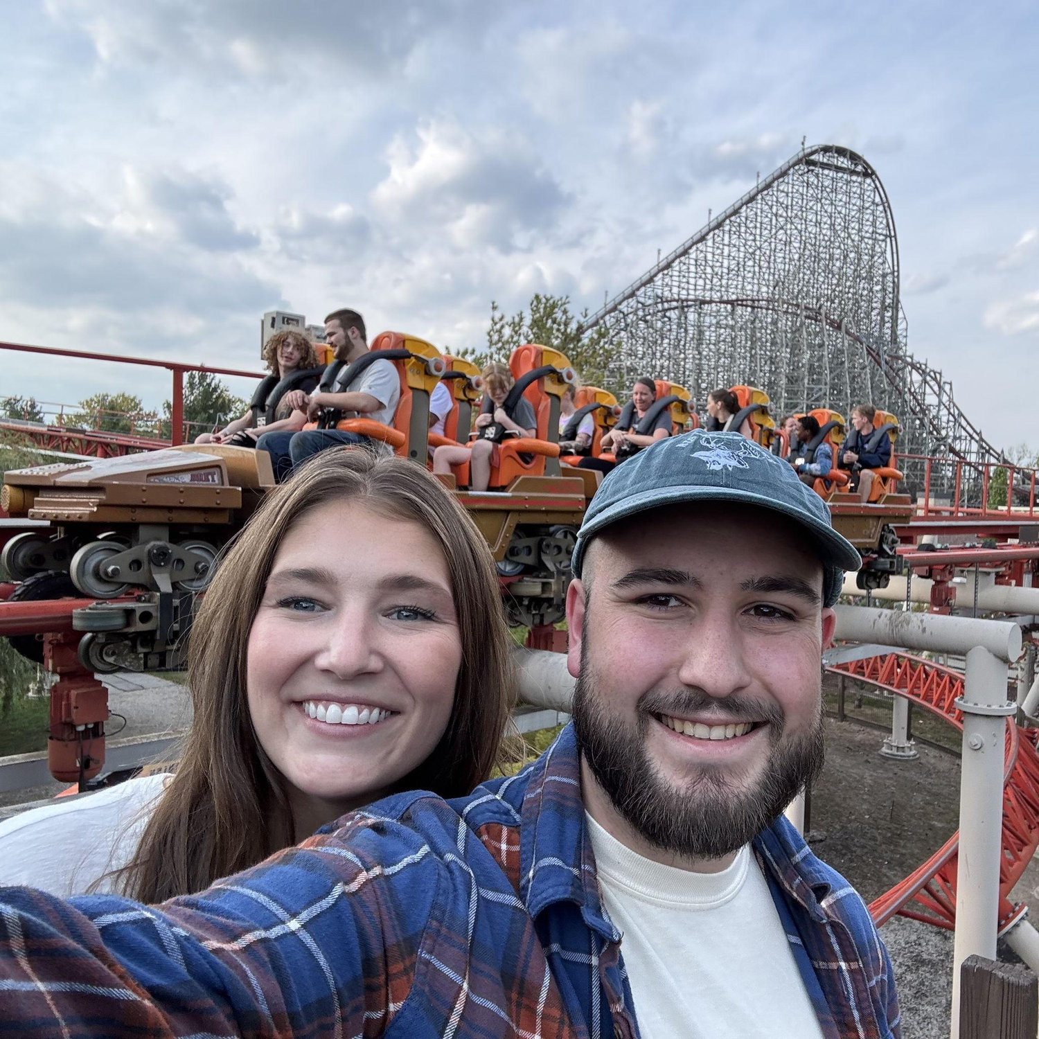 Chas' first trip to Ohio and Cedar Rapids! Very intense roller coasters for someone who's scared of heights...