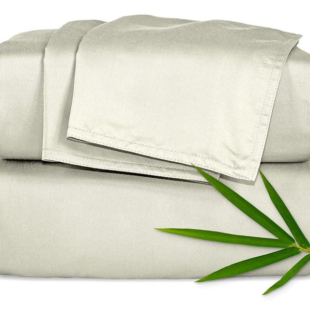 Pure Bamboo California King Sheets, Genuine 100% Organic Viscose Derived from Bamboo Bed Sheet Set, Soft & Cooling, Double Stitching, 2 Year Quality Promise (California King, Birch)