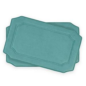 Bounce Comfort Walden Memory Foam 17-Inch x 24-Inch Bath Mats in Blue (Set of 2)