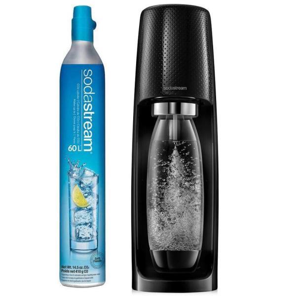 Black Sparkling Water Maker Starter Kit