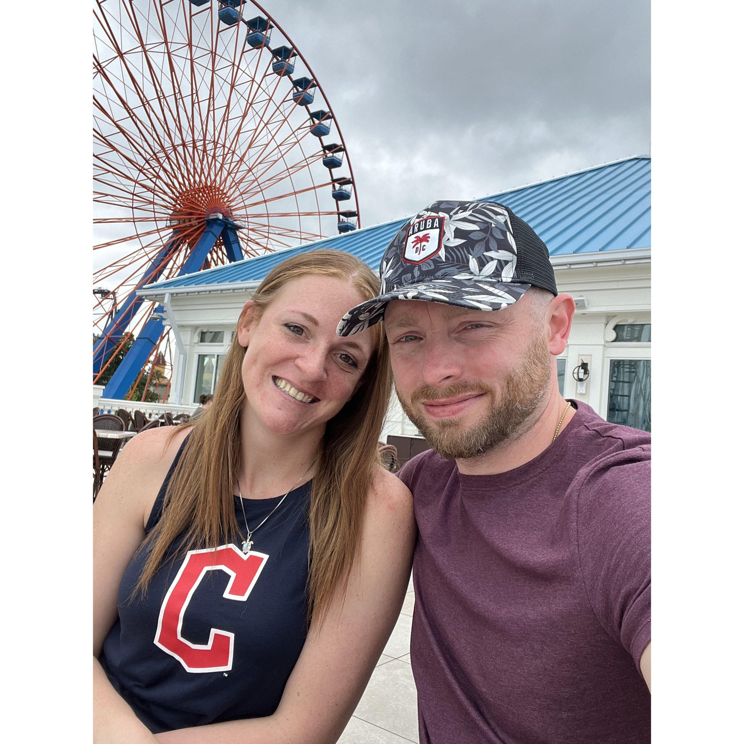 Averi and her parents Greg and Angela took Corey to Cedar Point Amusement Park. Corey hates roller coasters.