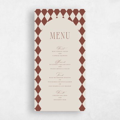 Brown Wedding Menu - Anara