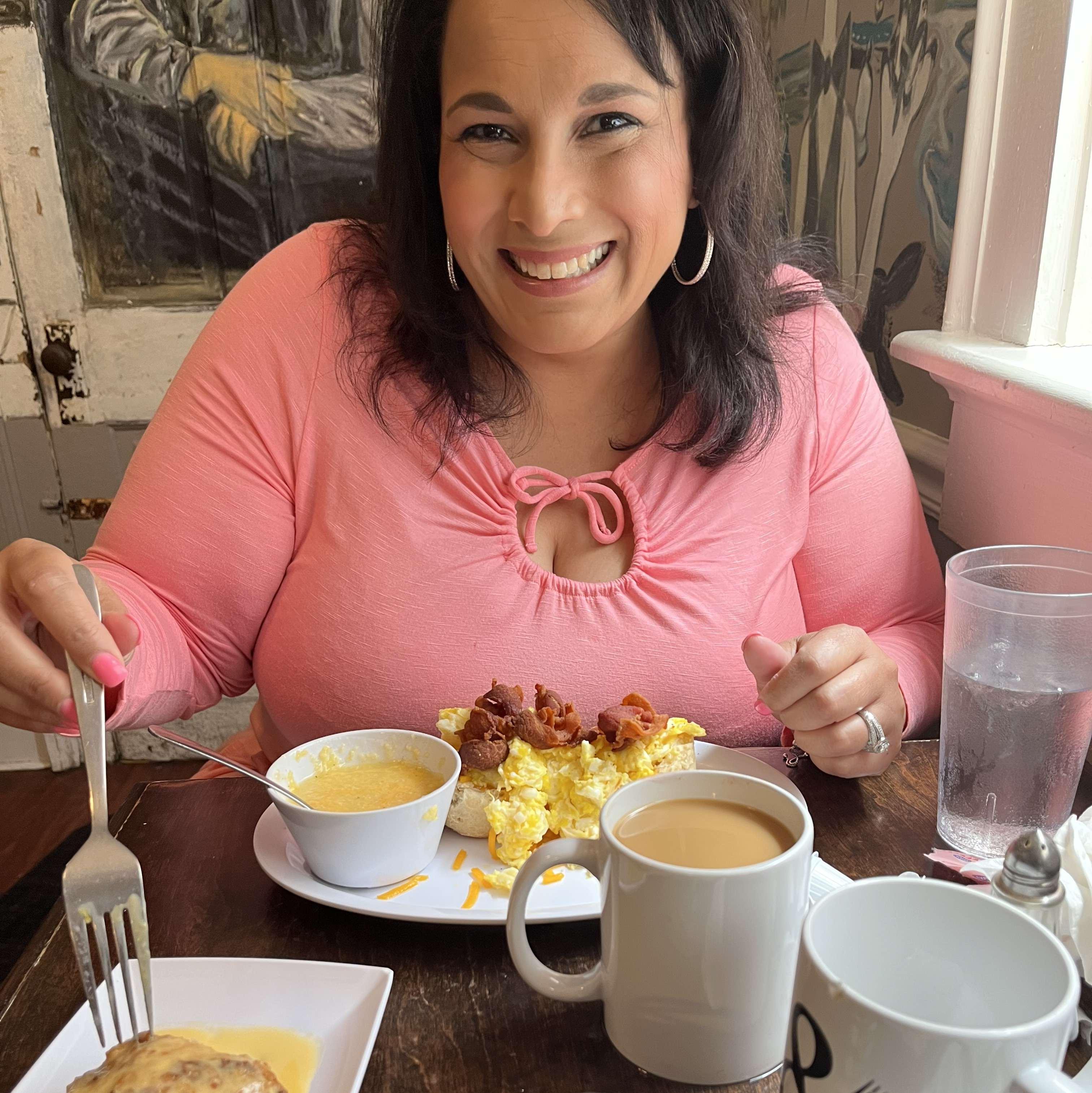 Awesome breakfast at Biscuits & Buns on Banks.