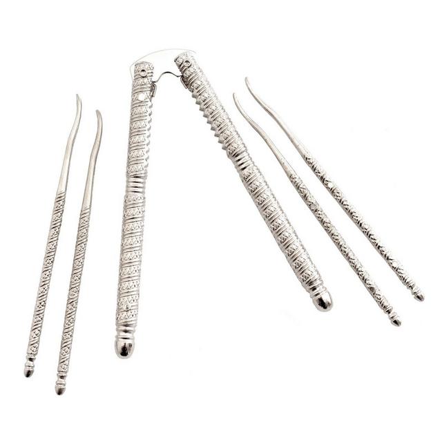 Tablecraft® Nutcracker & Pick 5-Piece Set in SIlver