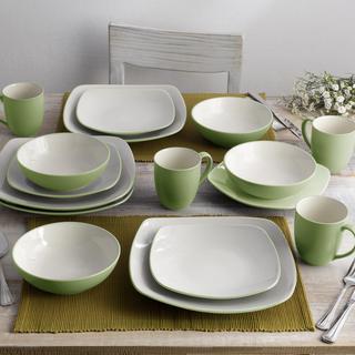 Colorwave Square 16-Piece Dinnerware Set, Service for 4