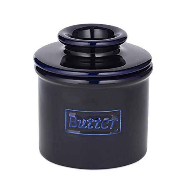 Butter Bell - The Original Butter Bell Crock by L. Tremain, French Ceramic Butter Dish, Café Retro Collection, Cobalt Blue
