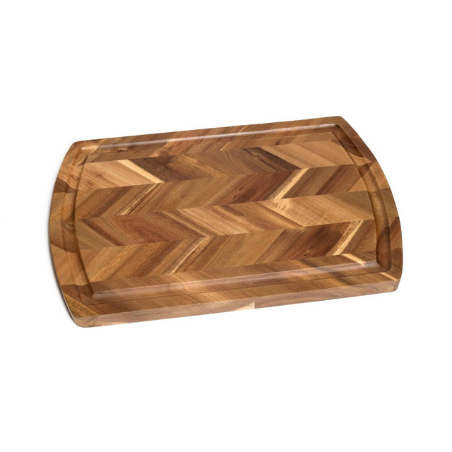 18" x 12" Acacia Herringbone Cutting Board - Lipper International
