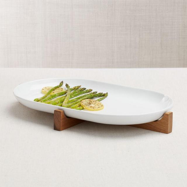 Oven-to-Table Oval Platter with Trivet