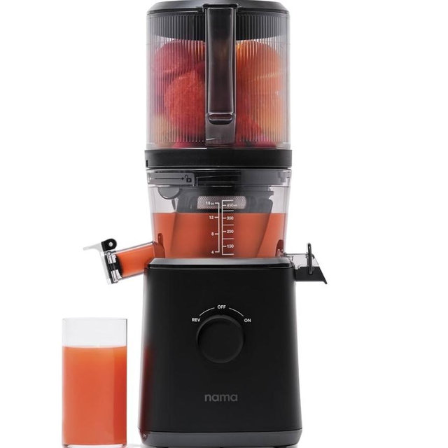 Nama J2 Cold Press Juicer – Self Feeding for Hands-Free Operation with Wide Mouth Hopper for Whole Recipe Loading, Zero Waste Masticating Juicer For More Juice, Less Pulp – Easy Cleanup & Assembly