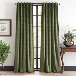 Martha Stewart Wave Embossed Curtain Panel, Set of 2