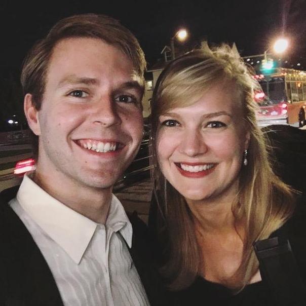 Our first photo together after an orchestra concert