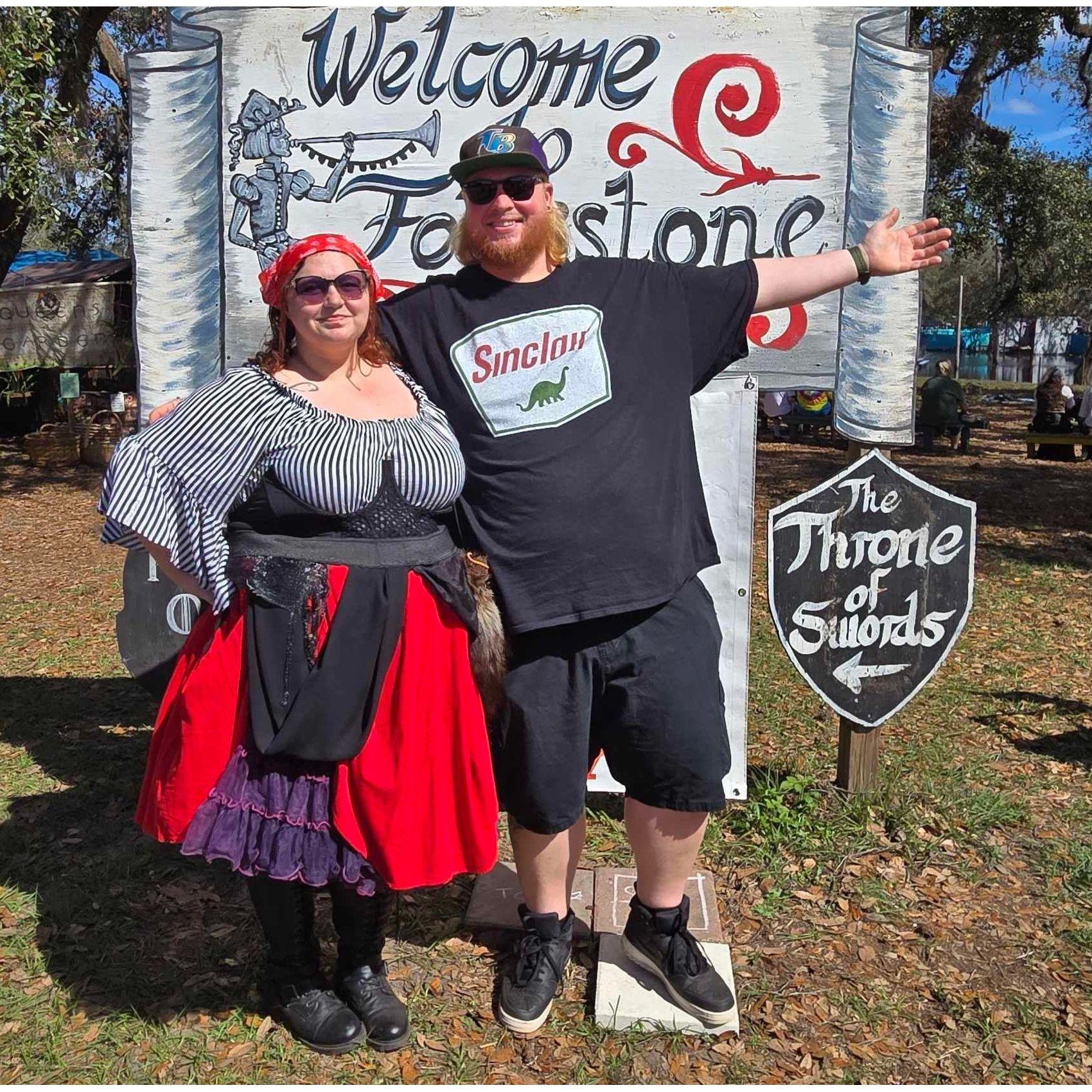 Our recent photo from February together. Went to the Ren Faire!