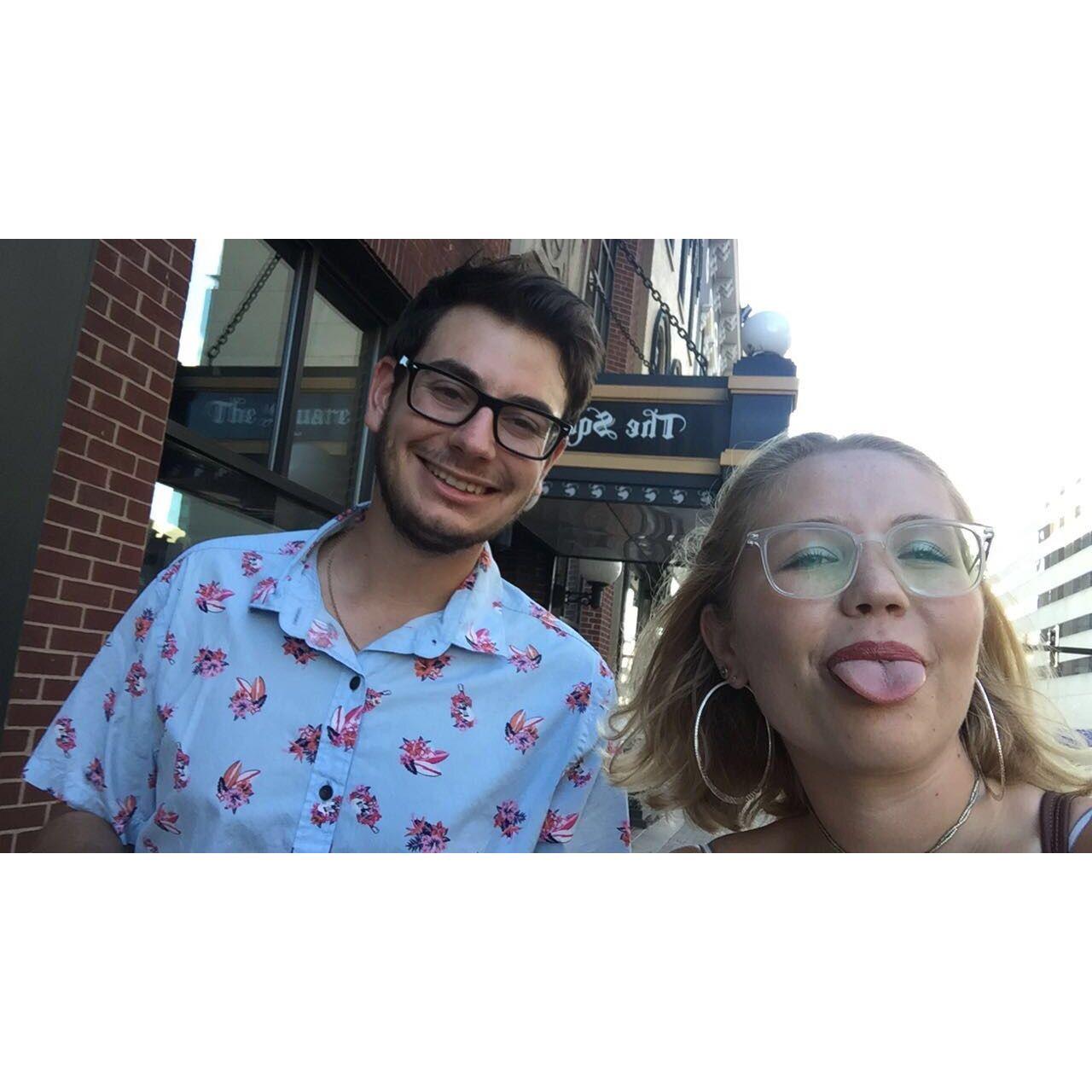 A photo after our very first date.