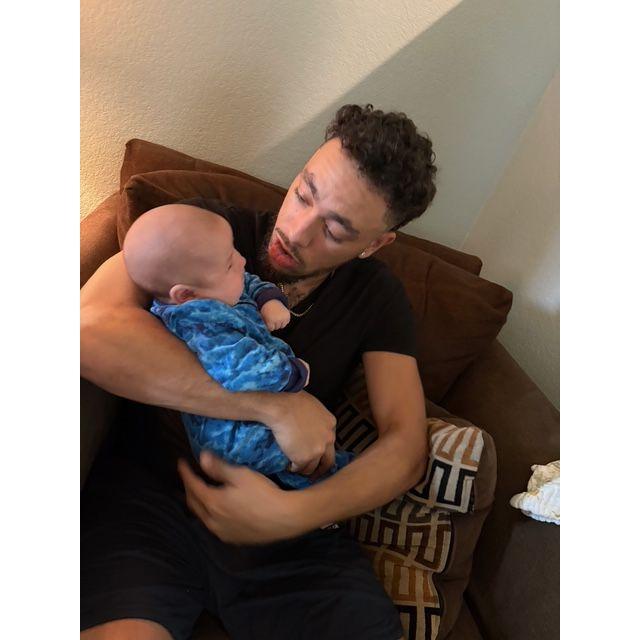 Holding Timothy, our Great Nephew