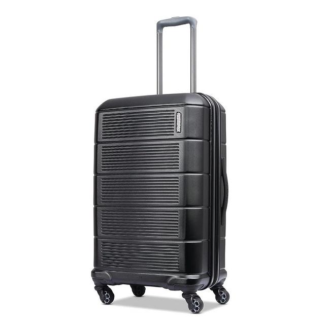 American Tourister Stratum 2.0 Expandable Hardside Luggage with Spinner Wheels, 24" SPINNER, Jet Black