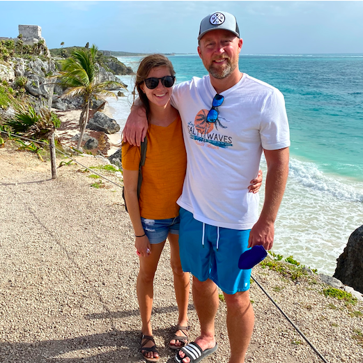 Kendall and Aaron enjoyed exploring Playa Del Carmen Mexico.
