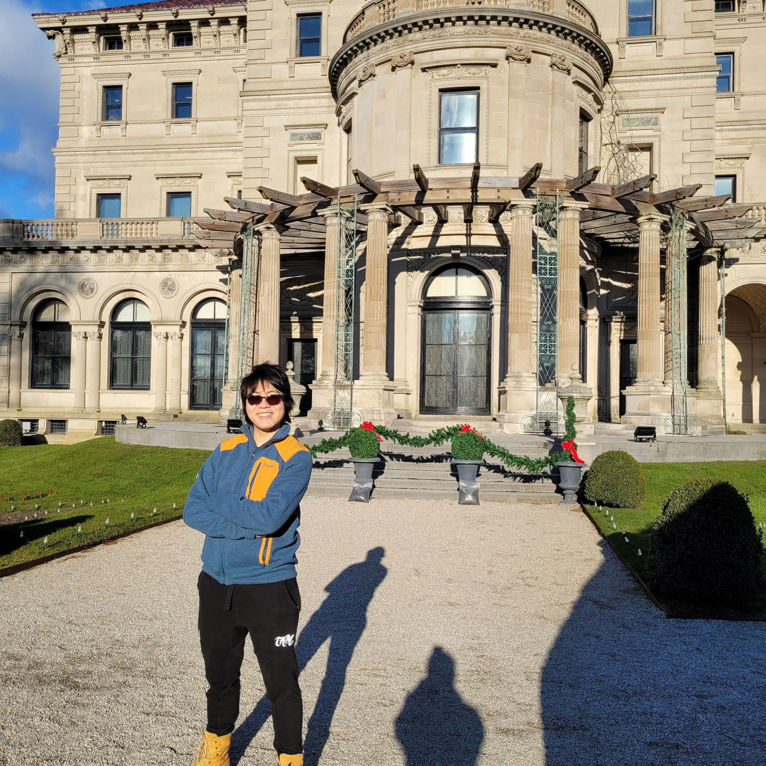 In front of the Breakers mansion in Newport!
