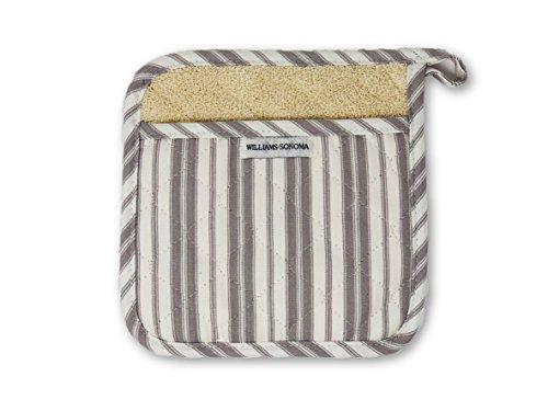 Williams-Sonoma Striped Potholder, Drizzle Grey