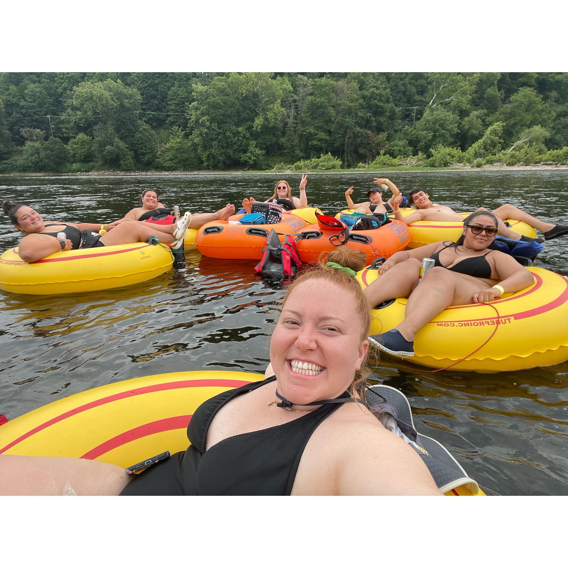 July 2022: Tubing on the Delaware River Water Gap with family & friends
Brianna, Jess, Taylor, Shirley, Alexis, Chelsea & Alexa