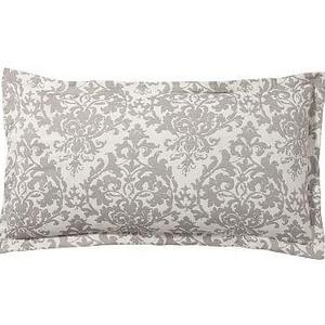 Jacquard Linen Medallion Sham, King, Gray