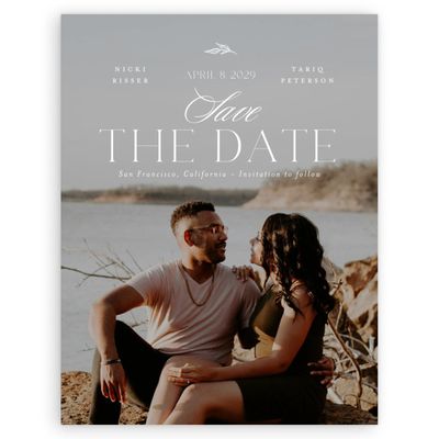 White Wedding Digital Save the Date - Finch Photo