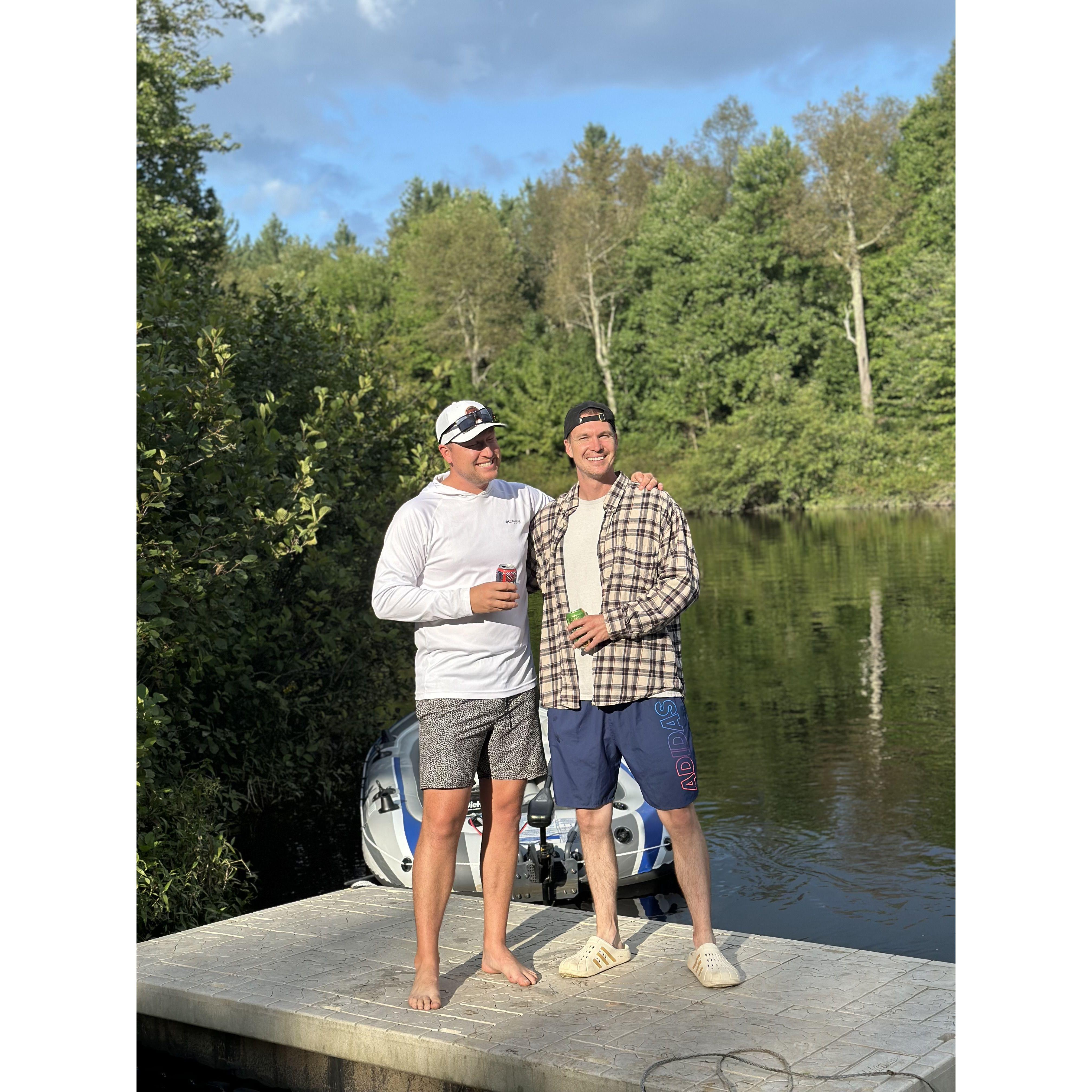 Brothers by the lake