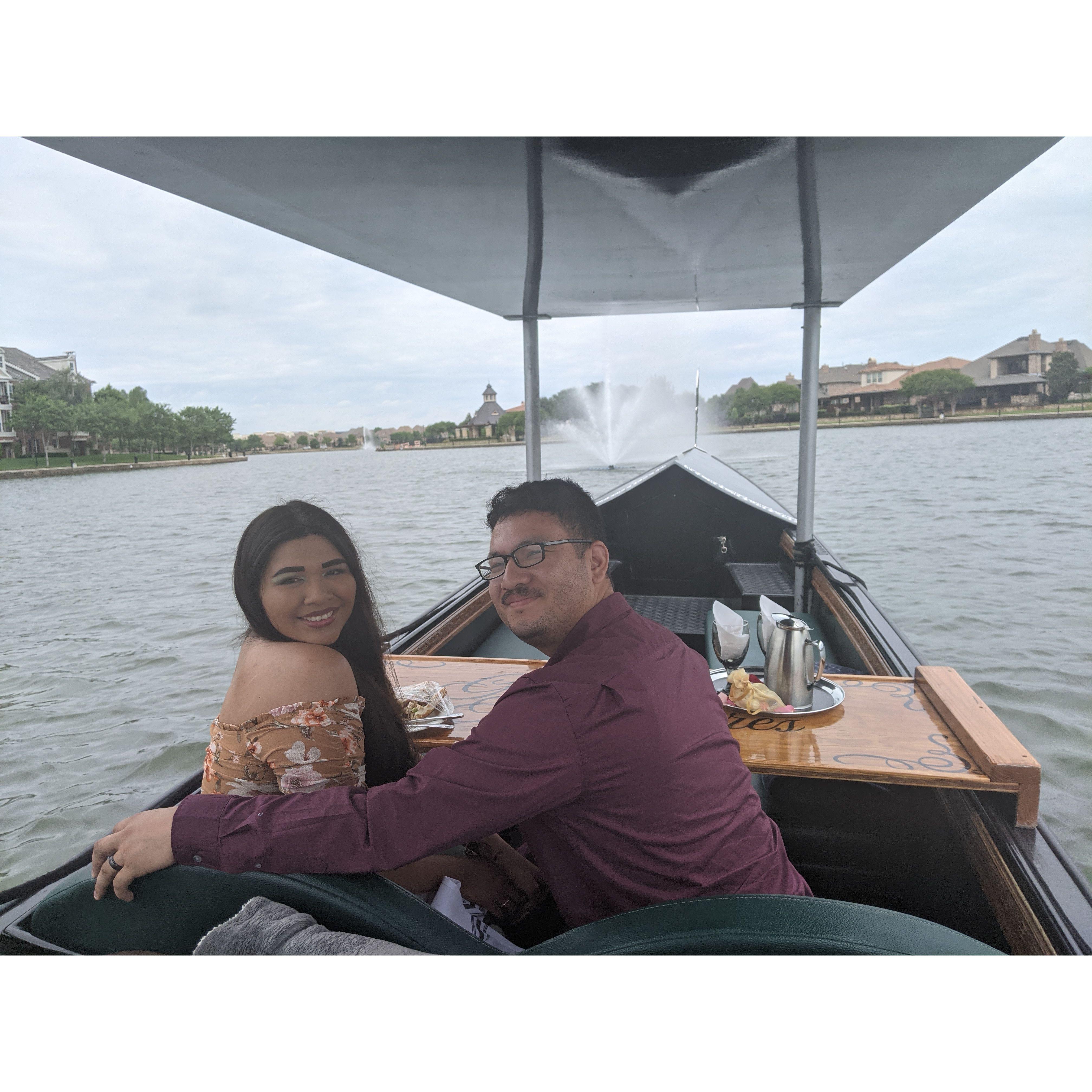 During this boat ride Daniel gave Brenda a promise ring which she still wears today.