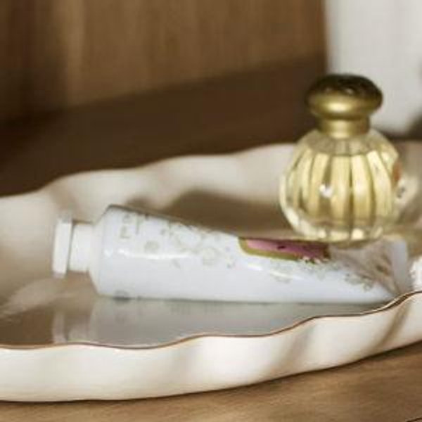 Le Marais Tray, Cream + Gold Trim