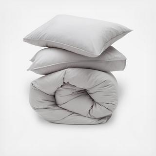 Cotton Percale 3-Piece Duvet Set